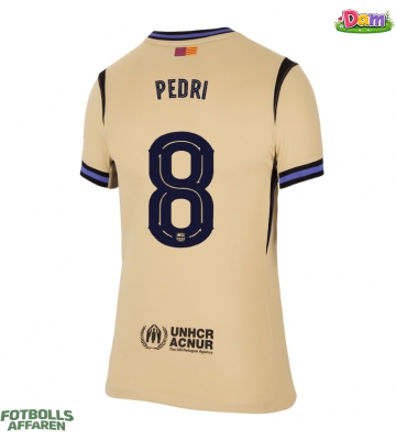 Barcelona Pedri Gonzalez #8 Bortatröja Kvinnor 2025-26 Kortärmad